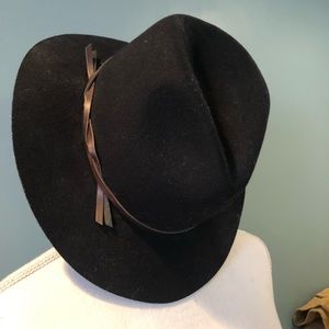 Black Boho Wide Brim Hat